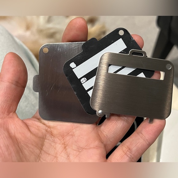 Metal Luggage Tag Stainless Steel Wire Suit Case Travel Bag ID Brushed Silver xo - Picture 3 of 7